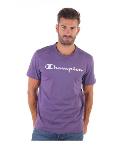 Champion Magliette in cotone da uomo - Viola