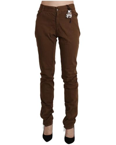 Ermanno Scervino Slim-Fit Trousers - Brown