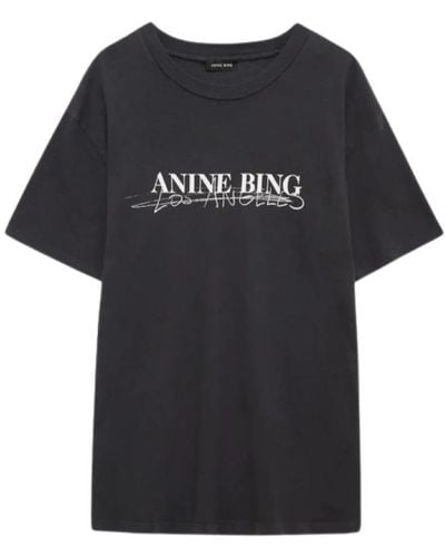Anine Bing Doodle kurzarm t-shirt - Schwarz