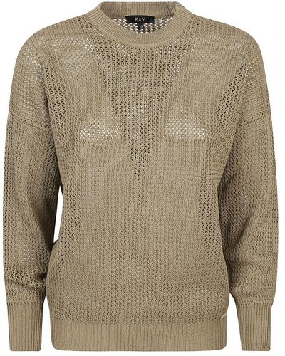 Fay Knitwear > round-neck knitwear - Vert