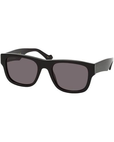 Gucci Quadratische sonnenbrille in farbe 001 - Schwarz