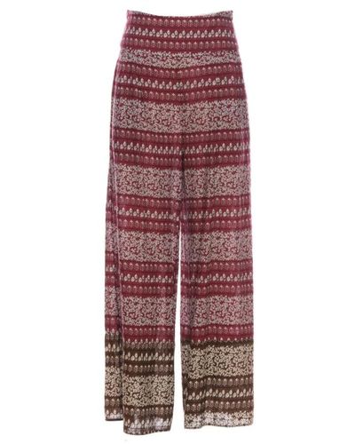WEILI ZHENG Wide Trousers - Red