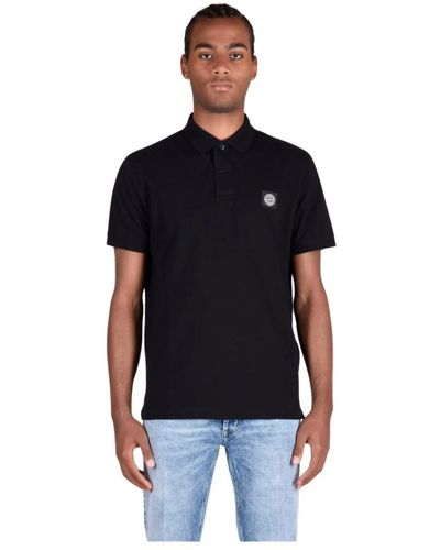 Stone Island Polo shirt aus baumwollmischung - Schwarz