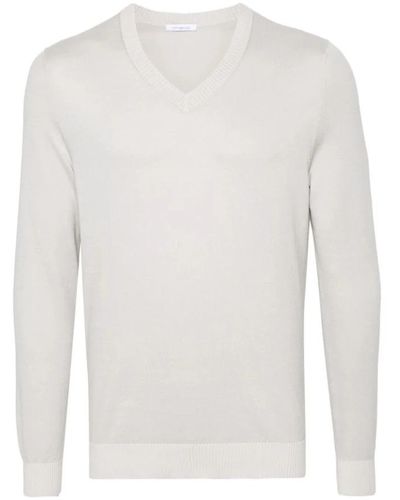 Malo V-Neck Knitwear - White