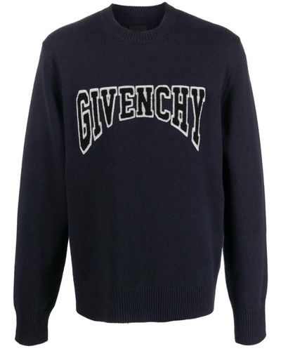Givenchy Blauer logo-patches strickpullover