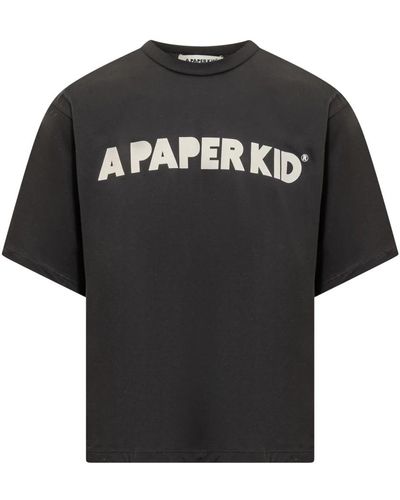 A PAPER KID Schwarzes logo t-shirt