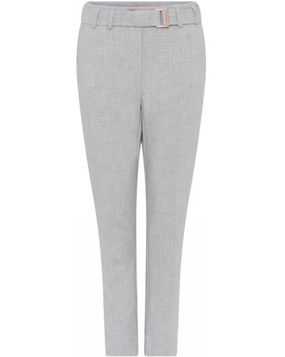 GUSTAV Pantalones regulares elegantes con bolsillos laterales - Gris