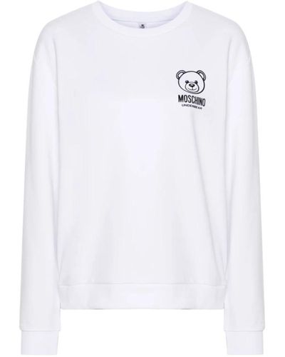 Moschino Weiße sweaters für unterwäsche