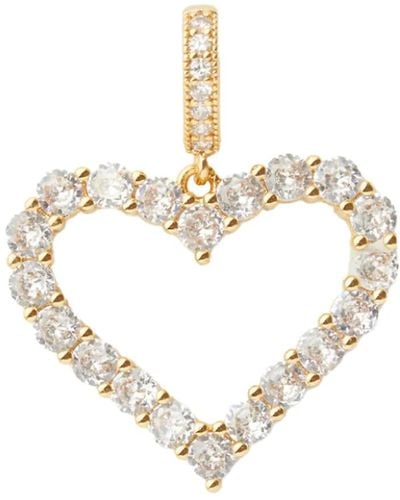 Crystal Haze Jewelry Herzanhänger mit zirkonia-steinen - Mettallic