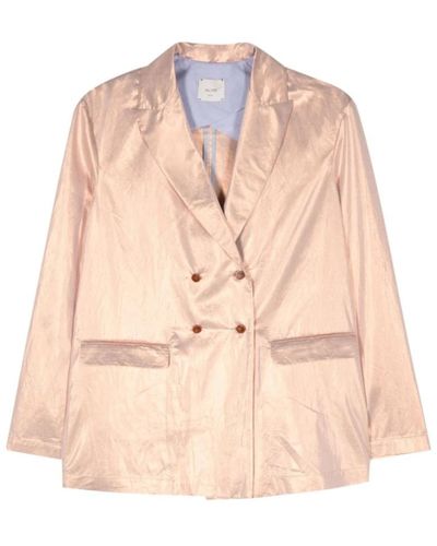 Alysi Glänzende blazer jacken - Pink