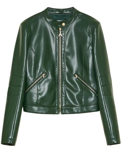 Patrizia Pepe Leather Jackets - Green