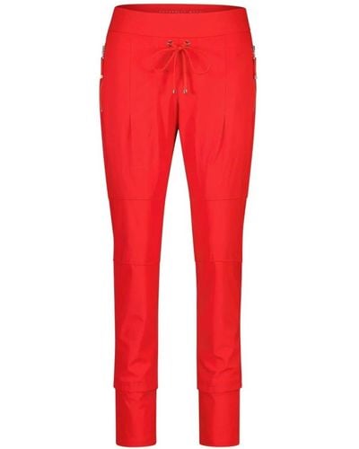 RAFFAELLO ROSSI Slim-fit trousers - Rojo