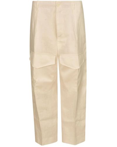 Setchu Trousers > tapered trousers - Neutre