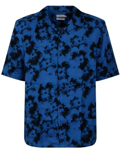 Calvin Klein Short Sleeve Shirts - Blue