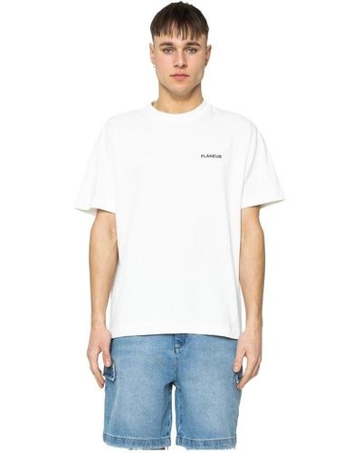 FLANEUR HOMME Klassisches weißes t-shirt