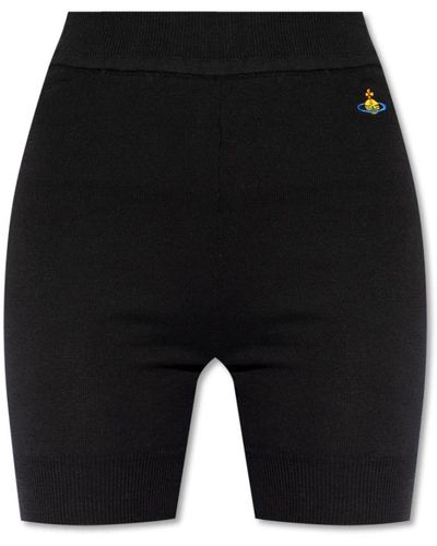 Vivienne Westwood Shorts con logo - Negro