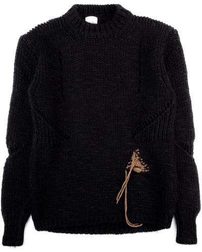 Roa Round-Neck Knitwear - Black
