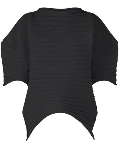 Issey Miyake Camisa de punto negra con chile - Negro