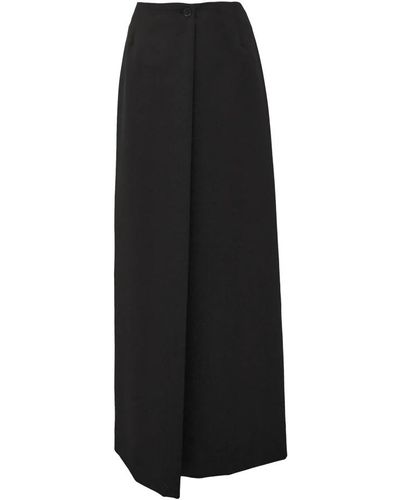 Givenchy Falda maxi exclusiva con efecto envoltura - Negro