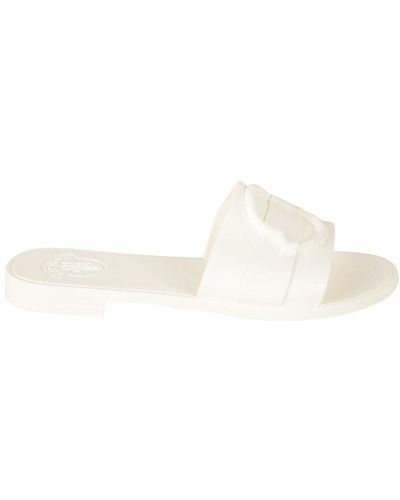 Moncler Weiße slide sandalen schuhe