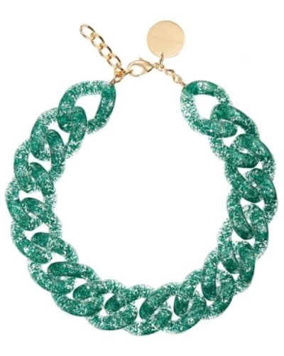 Vanessa Baroni Collana a catena scintillante - gioielli di moda di lusso - Verde