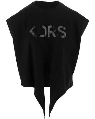 Michael Kors T-shirt Bow detail - Schwarz