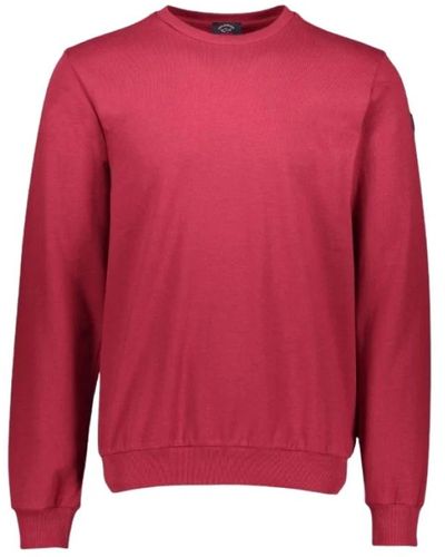 Paul & Shark Bordeaux Felpa Sweatshirt - Stilvoll und Bequem - Rot