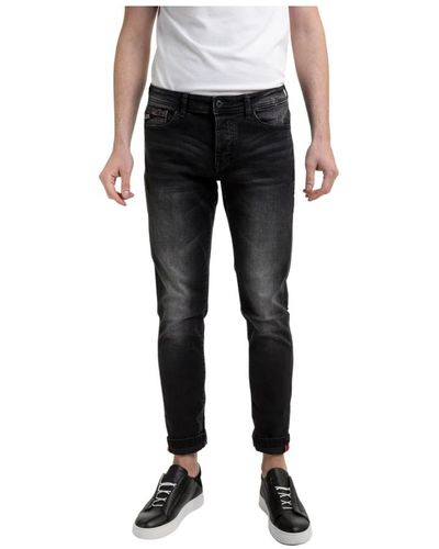 Yes-Zee Pantaloni di jeans di cotone - Nero