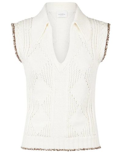 Ballantyne V-Neck Knitwear - White