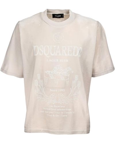 DSquared² Oversized fit t-shirt - Natur
