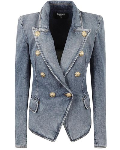 Balmain Jackets > denim jackets - Bleu