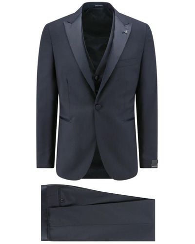 Tagliatore Tuxedo in lana vergine con gilet - Blu