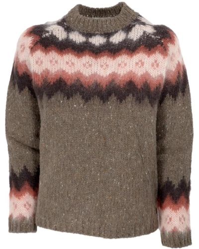 Woolrich Round-Neck Knitwear - Brown