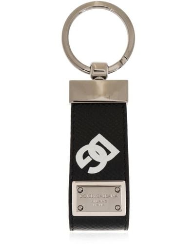 Dolce & Gabbana Schlüsselanhänger mit logo - Schwarz