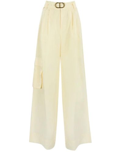 Twin Set Wide Trousers - Yellow