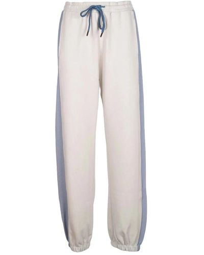Max Mara Blau markus jogginghose elastische baumwolle - Weiß