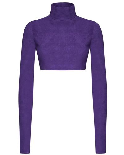 LAQUAN SMITH Long Sleeve Tops - Purple