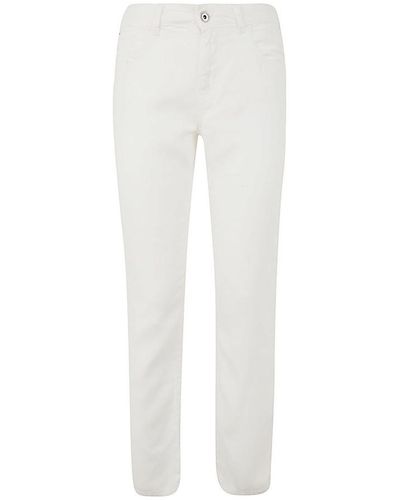 Emporio Armani Linen 5 pockets jeans - Blanco