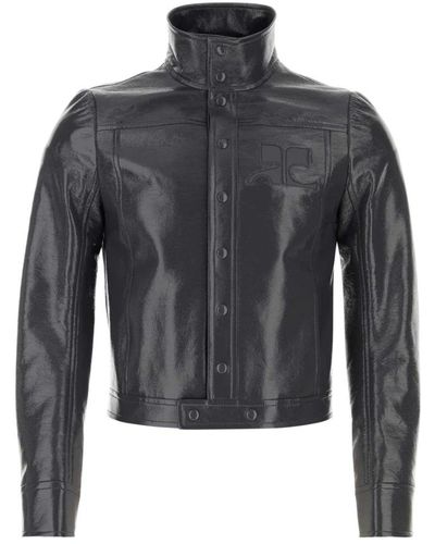 Courreges Jackets > leather jackets - Gris