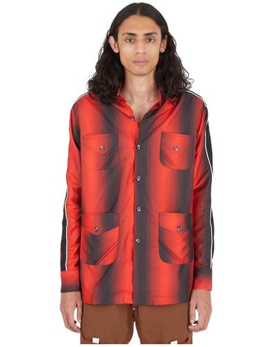 Ahluwalia Safari hemd mit recyceltem polyester - Rot