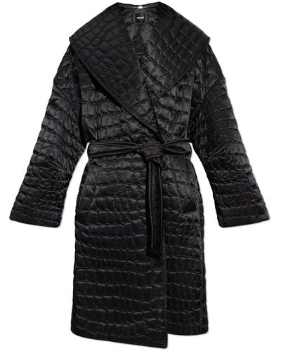 Versace Coats > belted coats - Noir
