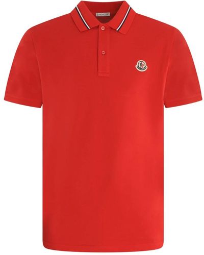 Moncler Polo Shirts - Red
