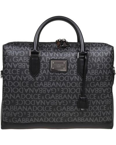 Dolce & Gabbana Schwarze/graue schultertasche