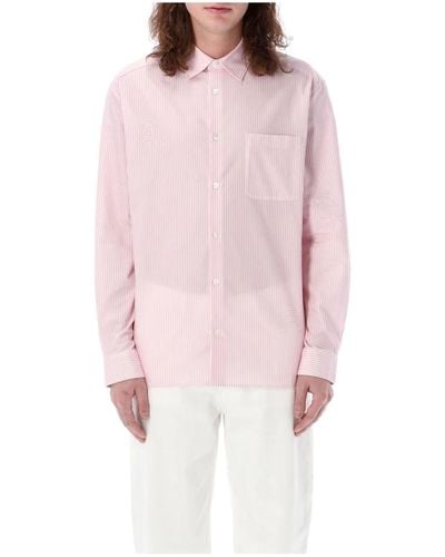 A.P.C. Malo hemd rosa vertikale streifen - Pink