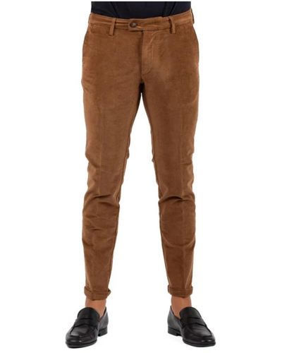 Re-hash Trousers > slim-fit trousers - Marron