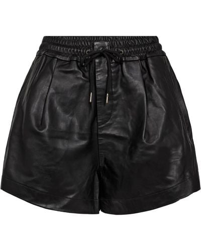 co'couture Schwarze leder-shorts & slips