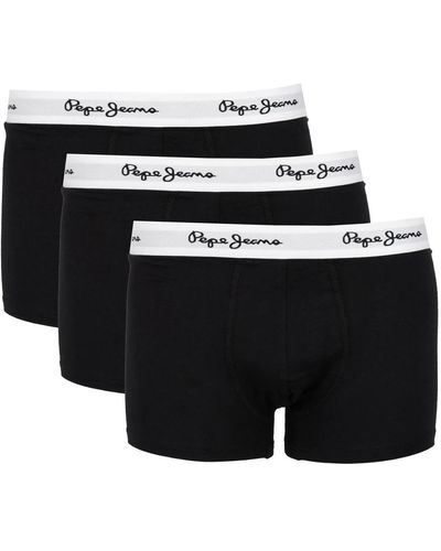 Pepe Jeans 3-pack boxer neri con fascia in gomma marchiata - Nero