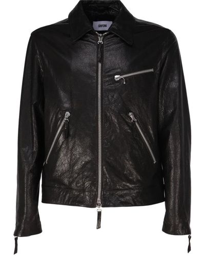 Mauro Grifoni Leather Jackets - Black
