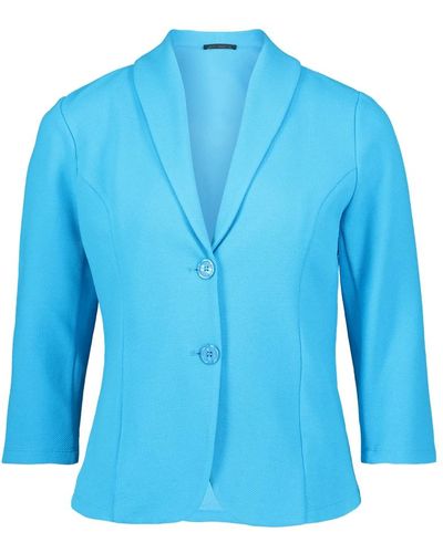 Betty Barclay Elegant button-up jersey blazer,eleganter jersey blazer mit knöpfen - Blau