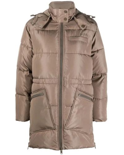 Ganni Down jackets - Braun